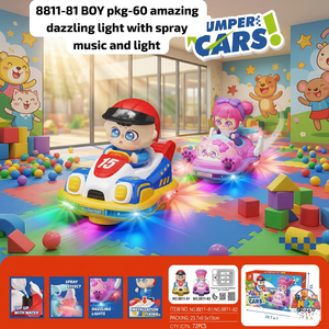 Coche de Choque Eléctrico con Pulverizador, Juguete de Karting con Batería Recargable por USB, Sonido y Luces, en Inglés, para Niños, Regalo de Cumpleaños - Product Image 2