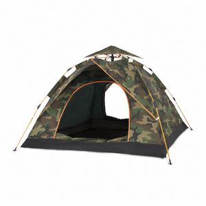 Tente de camping familiale automatique instantanée pour 3-4 personnes, pour la randonnée en plein air, les sports, installation rapide, portable, imperméable, pliable, voyage - Product Image 4