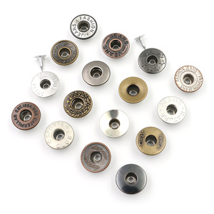 Elastic Jeans Button 2021 High Quality Metal Elastic Denim Buttons Brass Buttons With Rivets For Jeans