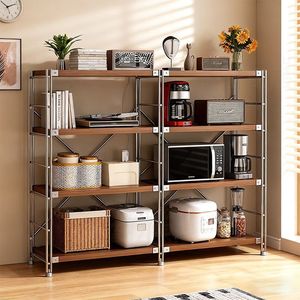 Étagère de rangement ouverte, 3 niveaux, épaisseur 25 mm, durable, pour cuisine et salon - Product Image 4