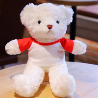 Boneka Teddy Bear Custom Logo MOQ Rendah Promosi 20 CM 30 CM dengan Kaos