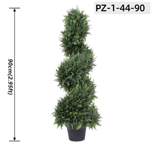 Árbol Topiario Artificial en Espiral, <span class=keywords><strong>Ciprés</strong></span> Artificial en Maceta, Arbusto de Boj Retorcido, Planta Verde Artificial para Paisajismo de Villas, Centros Comerciales, Hoteles y Terrazas - Product Image 4