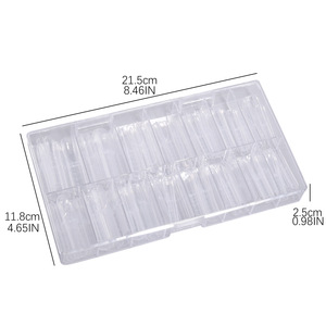 150 pièces/boîte – Nouveaux modèles de <span class=keywords><strong>faux</strong></span> ongles intelligents à double forme française, sans papier, moule en cristal pour photothérapie, gel UV, construction rapide pour extension d'ongles - Product Image 5