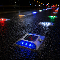Borne routière LED solaire étanche pour extérieur, réfléchissante
