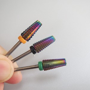 Muestra Gratuita de Brocas Electrónicas para Uñas 5 en 1, Broca Recta y de Corte Cruzado, Broca de Carburo de Tungsteno para Fresado de Gel - Product Image 2
