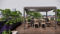 Günstige Wasserdichte Aluminium-Gartenlauben mit Elektrischen Funktionen Lamellenpergola für Garten und Terrassen-Dachsystem