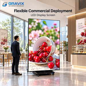 Pantalla LED Plegable de Interior, Tríptica, <span class=keywords><strong>Full</strong></span> <span class=keywords><strong>HD</strong></span> 1080P HDR, Tipo Póster, Portátil, Digital, para Publicidad Comercial - Product Image 6