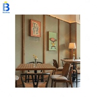 Tables et chaises de bistrot modernes personnalisées avec éclairage LED pour les cafés