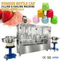 Automatische flesdop fruitpoeder vulmachine instant poeder dop vul- en verzegelmachine