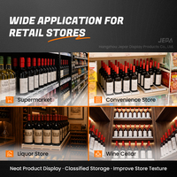 Poussoir d'étagère pour bouteilles de vin, organisateur de présentation de vin, fourniture de merchandising manuel pour magasin d'alcool, cave à vin, arrangement soigné des bouteilles