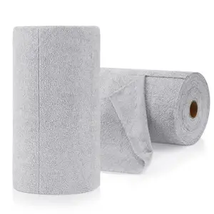 Rolos de toalha de microfibra para cozinha e carro, rolo de toalha lavável descartável de cor personalizada, 50 unidades, 75 unidades