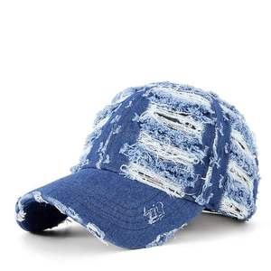 หมวกแก๊ปทรงแด๊ด 6 แผง ผ้าเดนิมคอตตอนวินเทจ ลุคทำเก่า พร้อมปักลาย 3 มิติแบบนูน สำหรับทุกเพศ ขายส่ง เหมาะสำหรับใส่เล่นกีฬาและลำลอง - Product Image 1