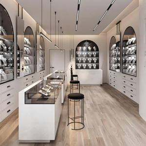 ตู้โชว์เครื่องประดับ LED ทันสมัยพร้อมกระจกด้านหลังสำหรับห้างสรรพสินค้าหรูหรา - ตู้โชว์ร้านค้ากันน้ำและเป็นมิตรกับสิ่งแวดล้อม - Product Image 2