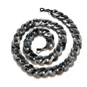 Chaîne de lunettes en résine colorée à prix d'usine / Collier pour lunettes de soleil, chaîne en acrylique pour lunettes, pièces de lunettes - Product Image 6