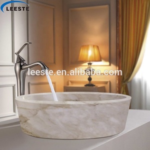 Nuevo Lavabo de Mármol Blanco Italiano para Tocador de Baño de Hotel - Product Image 1