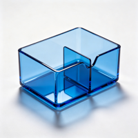 Boîte de rangement de bureau en acrylique transparente et chaleureuse, organiseur de papeterie multi-compartiments pour la décoration esthétique des bureaux d'étudiants et de bureau