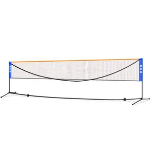 Set di reti da Badminton portatile da 6M masso-per Tennis, Tennis da calcio, Pickleball, rete sportiva in Nylon di facile installazione con pali