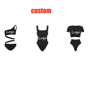 Ensemble de bikini pour femme Designer 2025, maillot de bain une pièce à col en V avec motif animal/lettres pour la plage - Product Image 3