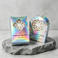 Kotak Kemasan Laser Holografik Kustom Kertas Karton Berlapis Emas Perak dengan Cetakan Foil untuk Krim Wajah Kosmetik