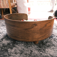 Lit pour animaux de compagnie en bois écologique, style classique moderne, OEM ODM, pour chats et petits chiens, durable, en mousse à mémoire de forme, meubles d'intérieur de luxe
