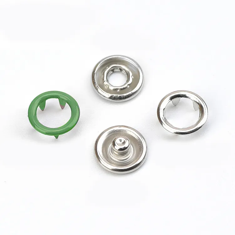 OEM garment accessories custom baby snap button color press metal 9.5mm prong snap button snap ring button