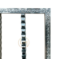 Grille de fenêtre en acier forgé de haute qualité, nouvelle conception moderne, simple, grande, de Dubaï