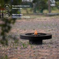 Table de cuisson BBQ MEISU.CH pour extérieur, camping, jardin, villa, 1500 mm, foyer au bois/gaz/alkohol avec table intégrée