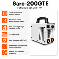 Soudeuse à l'arc numérique Sarc 200GTE DC Stick Inverter 220V portable pour la réparation à domicile et la construction