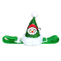 Nouveauté : Chapeaux de Noël classiques pour animaux de compagnie en quatre couleurs, chapeaux de Père Noël pour chiens et chats avec cordon élastique, en stock, vente en gros