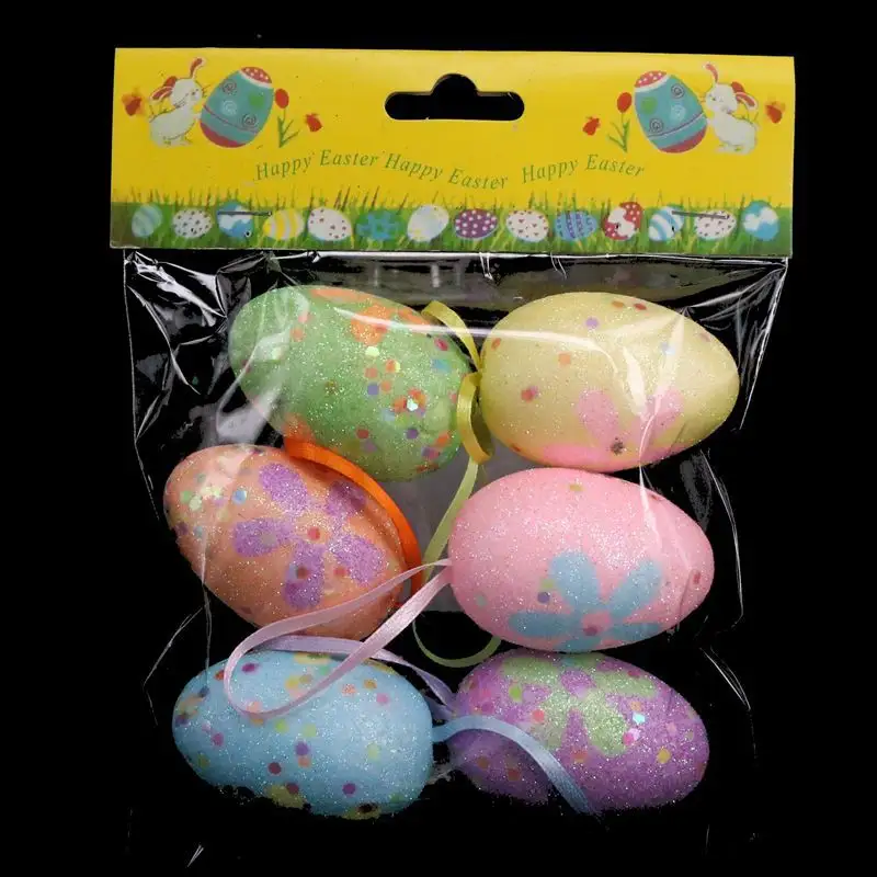 Красочные пластиковые яйца пасхальные яйца украшения для детской вечеринки Подарки
