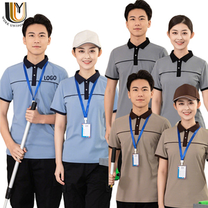 Uniforme <span class=keywords><strong>de</strong></span> Limpieza para Personal <span class=keywords><strong>de</strong></span> Limpieza, Camiseta <span class=keywords><strong>de</strong></span> Manga Corta, Spandex/Poliéster, Unisex, Conjunto <span class=keywords><strong>de</strong></span> Ropa <span class=keywords><strong>de</strong></span> Verano para Habitaciones <span class=keywords><strong>de</strong></span> <span class=keywords><strong>Hotel</strong></span>, Corte Regular - Product Image 1