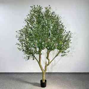 Vente en gros d'oliviers géants artificiels <span class=keywords><strong>olivier</strong></span> en plastique extérieur et intérieur <span class=keywords><strong>olivier</strong></span> à feuilles de soie de 8 pieds - Product Image 1