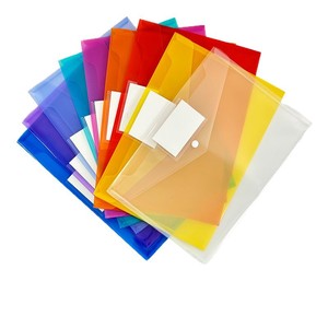 A4 PVC <strong>Box</strong> File Thick Plastic Document <strong>Folders</strong> with Snap Button Label Pocket PP Envelope for School &amp; Office Storage - Product Image 4