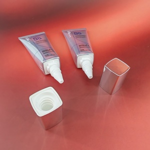 Tube cosmétique en aluminium et plastique 50ml avec bouchon à vis, surface brillante, impression UV pour emballage de lotion solaire, tube ABL PBL - Product Image 3