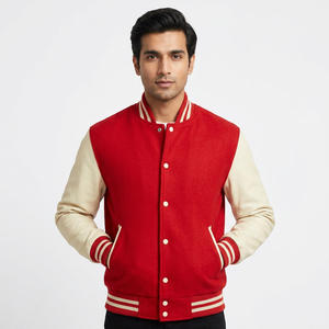 Spring Men's <b>Pilot</b> Bomber Couple Baseball <b>Jacket</b> University Varsity Solid Color Casual Clothes - Product Image 1