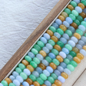 <span class=keywords><strong>Jade</strong></span> <span class=keywords><strong>de</strong></span> primavera coloreado Jiny, cuentas <span class=keywords><strong>de</strong></span> ábaco <span class=keywords><strong>de</strong></span> <span class=keywords><strong>jade</strong></span> blanco, birmano, optimizado en colores amarillo y azul. - Product Image 3