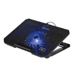 HV-F2030 HAVIT Support de refroidissement <span class=keywords><strong>pour</strong></span> ordinateur <span class=keywords><strong>portable</strong></span> en maille de fer réglable en hauteur avec LED - Product Image 2