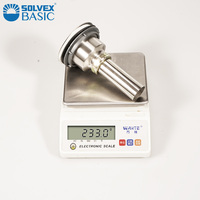 SOLVEX keranjang dapur, pipa penghitung plastik Stainless Steel/Stainless Steel/plastik 3-1/2 "Drainer untuk wastafel