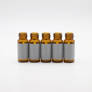 Custom 5ml Amber Glass Vial <b>Labels</b> Matte Grey Stickers for Precision Anti Aging Serum <b>Packaging</b> - Product Image 2