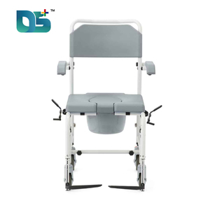 Nuevo diseño, marco de aleación de aluminio, altura ajustable, pedales plegables, asiento, orinal, orinal desmontable, inodoro, silla de ruedas - Product Image 5