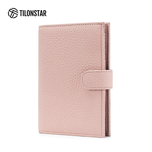 TPW107P Accessoires de voyage Portefeuille fin avec clip pour cartes Compartiment à monnaie Porte-cartes en cuir de vache véritable Porte-passeport compact RFID - Product Image 5