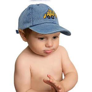 หมวกแก๊ปสำหรับเด็กทำจากผ้าเดนิมล้างทำความสะอาดได้มี6แผงหมวกสำหรับเด็ก - Product Image 2