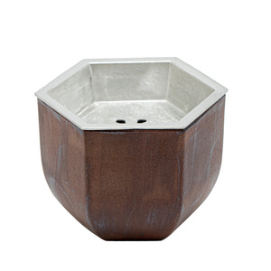 Contenedor Hexagonal de Cerámica para Posos de Té con Tapa de Metal, Cubo de Basura para Uso en Interiores - Product Image 5