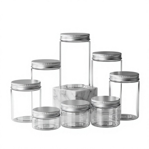 Pot rond transparent en PET de 280 ml – Emballage cosmétique avec couvercle à vis pour crème et bougie – Fabricant vietnamien - Product Image 1