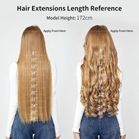 Coussinet de cheveux synthétiques en fibre haute température de 24 "de long, postiche d'extension de cheveux bouclés noir gris pour femmes