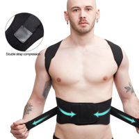 Corset Correcteur en Néoprène Redresse-Dos Réglable Appareil pour Posture Lombaires et Clavicule Soulagement de la Douleur