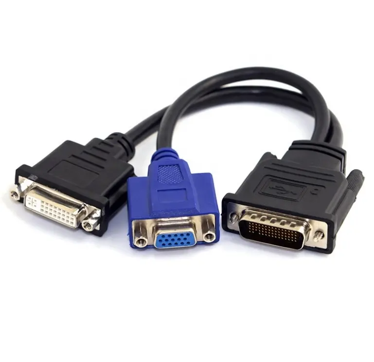 Dms 59PIN Male Naar Dvi Female Adapter Vga Y-Splitter Korte Kabel Voor Monitor