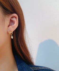 ต่างหูเพชรทองคำ 18K แบบสามวง Xinfly พร้อมจี้รูปทรงข้าวหลามตัด เครื่องประดับทรงเรขาคณิตแบบห่วง - Product Image 5