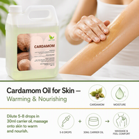Huile essentielle de cardamome de qualité supérieure, distillée à la vapeur, pour l'aromathérapie, les diffuseurs, les parfums et la fabrication de savons, vente en gros, USDA