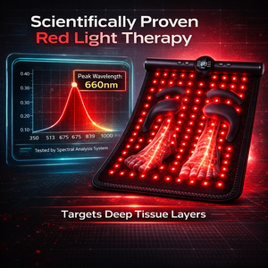 Masseur de pieds rechargeable à micro-courant longue portée avec lumière rouge 660 nm et contrôle de la minuterie pour la relaxation des semelles - Product Image 6